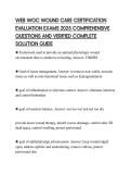 WEB WOC WOUND CARE CERTIFICATION EVALUATION EXAMS 2025 COMPREHENSIVE QUESTIONS AND VERIFIED COMPLETE SOLUTION GUIDE