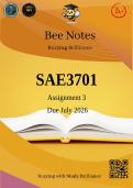 SAE3701 Assignment 3 Due July 2026