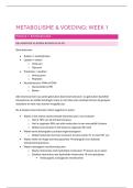 Samenvatting - metabolisme module 1 - 2A &lpar;pal-sessie 1&rpar;