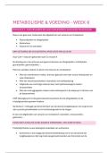 Samenvatting - metabolisme module 8&period;1 - 8&period;2 - 9&period;1 &lpar;pal-sessie 6&rpar;