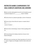 RESTRICTED BARBER COMPREHENSIVE TEST 2026 COMPLETE QUESTIONS AND ANSWERS