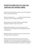 RESTRICTED BARBER PRACTICE GUIDE 2026 QUESTIONS AND ANSWERS VERIFIED