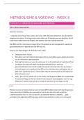 Samenvatting - metabolisme module 12&period;2 &lpar;pal-sessie 8&rpar;