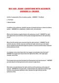 BIO 1409 - EXAM 1 QUESTIONS WITH ACCURATE ANSWERS A&plus; GRADED 