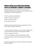 RHFAC EXAM 2026 PRACTICE REVIEW WITH 100 PERCENT CORRECT ANSWERS