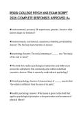 REGIS COLLEGE PSYCH 643 EXAM SCRIPT 2026 COMPLETE RESPONSES APPROVED A&plus;