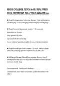 REGIS COLLEGE PSYCH 643 FINAL PAPER 2026 QUESTIONS SOLUTIONS GRADED A&plus;