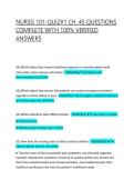 NURSG 101-QUIZ&num;1 CH&period; 45 QUESTIONS COMPLETE WITH 100&percnt; VERIFIED ANSWERS