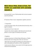 REGIS NU650 FINAL EXAM ACTUAL TEST PAPER 2026 QUESTIONS WITH ANSWERS GRADED A&plus;