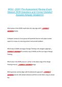WGU - D291 Pre-Assessment Review Exam  Newest 2026 Questions and Correct Detailed  Answers Already Graded A&plus; WGU - D291 Pre-Assessment Review Exam  Newest 2026 Questions and Correct Detailed  Answers Already Graded A&plus; 