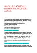 NUR 507 - TEST 4 QUESTIONS COMPLETE WITH 100&percnt; VERIFIED ANSWERS 2026 &vert;&vert; VERIFIED EXAM QUESTIONS