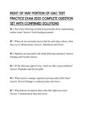 RIGHT OF WAY PORTION OF QAC TEST PRACTICE EXAM 2025 COMPLETE QUESTION SET WITH CONFIRMED SOLUTIONS