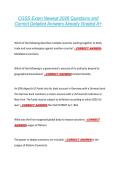CGSS Exam Newest 2026 Questions and  Correct Detailed Answers Already Graded A&plus; 