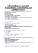 Latest Crafting And Executing  Strategy Written Exam Questions And  Answers 2026&sol;2027 