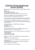 CTCD Exam Review Questions And  Answers 2026&sol;2027