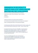 FUNDAMENTAL PN HESI SPECIALTY V2 COMPLETE EXAM LATEST VERSION 2026-2027 QUESTIONS AND Verified ANSWERS&period;pdf
