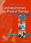 TEST BANK FOR Essentials of Cardiopulmonary Physical Therapy by Ellen Hillegass 