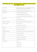 Honor Biology Semester 1 Final Exam Review UPDATED ACTUAL Questions  and CORRECT Answers