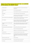 Freshman Honors Biology Final Exam Study Guide &lpar;Part 1 of 3&rpar; UPDATED  ACTUAL Questions and CORRECT Answers