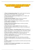 PSYC 140 DEVELOPMENTAL PSYCHOLOGY COMPLETE TEST &vert; 250 EXAM Q&A &vert; PORTAGE LEARNING MODULES 1-8 &vert; VERIFIED ANSWERS 2026