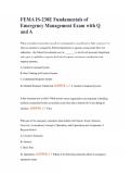 FEMA IS-230E Fundamentals of Emergency Management Exam with Q and A