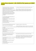 Learning Behavior Specialist 1 &lpar;290&rpar; UPDATED ACTUAL Questions and CORRECT  Answers