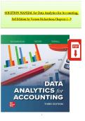 Solution Manual for Data Analytics for Accounting 3rd Edition by Richardson &vert; Chapters 1-9 &vert; 2025 Updated &vert; Complete & Verified&excl;&excl;