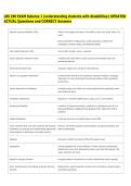 LBS 290 EXAM Subarea 1 &lpar;understanding students with disabilities&rpar; UPDATED  ACTUAL Questions and CORRECT Answers 