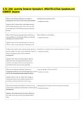 ILTS &lpar;290&rpar; Learning Behavior Specialist 1 UPDATED ACTUAL Questions and  CORRECT Answers