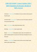CMN 420 EXAM 1 &lpar;Latest Update 2026 2027&rpar; Questions & Answers -Grade A- 100- Correct