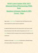 NU641 &lpar;Latest Update 2026 2027&rpar; Advanced Clinical Pharmacology Comprehensive Midterm Exam