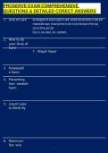 PROSERVE EXAM COMPREHENSIVE QUESTIONS & DETAILED CORECT ANSWERS