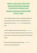 NU641 &lpar;Latest Update 2026 2027&rpar; Advanced Clinical Pharmacology Comprehensive Midterm Exam&period;