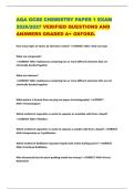 AQA GCSE CHEMISTRY PAPER 1 EXAM 2026&sol;2027 VERIFIED QUESTIONS AND ANSWERS GRADED A&plus; OXFORD&period;