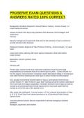PROSERVE EXAM QUESTIONS & ANSWERS RATED 100&percnt; CORRECT 