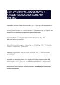  CMN 3V Midterm 1 &vert;QUESTIONS N ANSWERS&vert; 2025&sol;2026 ALREADY PASSED