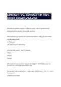 CMN 003V Final questions with 100&percnt; correct answers 2025&sol;2026