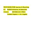 Test Bank &vert; Anatomy & Physiology for Health Professions&colon; An Interactive Journey 4th Edition by Colbert &ndash; Complete Chapters 1&ndash;19 &vert; Verified Questions & Answers &vert; A&plus; GRADED