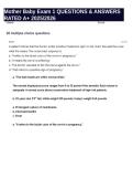 Mother Baby Exam 1 QUESTIONS & ANSWERS RATED A&plus; 2025&sol;2026