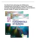 Test Bank - Davis Advantage for Wilkinson's Fundamentals of Nursing &lpar;2 Volume Set&rpar;&colon; 5th Edition - Treas&comma; Chapters 1-46