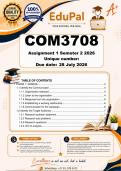 COM3708 Assignment 2 &lpar;COMPLETE ANSWERS&rpar; Semester 2 2026 - DUE August 2026