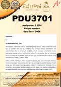 PDU3701 Assignment 3 &lpar;COMPLETE ANSWERS&rpar; 2026 - DUE July 2026