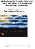 Solution manual for principles of corporate finance 14th edition by richard Brealey&comma; stewart myers&comma; franklin allen