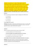 RHODE ISLAND BLUE CARD FIREARMS SAFETY CERTIFICATION EXAM PREPARATION STUDY GUIDE &vert; 2026 UPDATED RHODE ISLAND HANDGUN SAFETY TRAINING MATERIALS&comma; PRACTICE QUESTIONS WITH VERIFIED ANSWERS&comma; STATE FIREARMS LAWS&comma; AND COMPLETE LICENSE APPROVAL PREP RESOURCE
