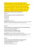 RHODE ISLAND BLUE CARD FIREARMS SAFETY CERTIFICATION EXAM PREPARATION STUDY GUIDE &vert; 2026 UPDATED RHODE ISLAND HANDGUN SAFETY TRAINING MATERIALS&comma; PRACTICE QUESTIONS WITH VERIFIED ANSWERS&comma; STATE FIREARMS LAWS&comma; AND COMPLETE LICENSE APPROVAL PREP RESOURCE