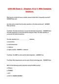 LCHI 466 Exam 2 - Chapters 10 & 11 With Complete Solutions 