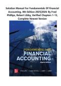 SOLUTION MANUAL For Financial Accounting Fundamentals&comma; 8th Edition By John Wild&comma; Verified Chapters 1 - 13&comma; Complete Newest Version