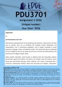 PDU3701 Assignment 3 &lpar;ANSWERS&rpar; 2026 - DISTINCTION GUARANTEED