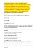 RHODE ISLAND BLUE CARD FIREARMS SAFETY CERTIFICATION EXAM PREPARATION STUDY GUIDE &vert; 2026 UPDATED RHODE ISLAND HANDGUN SAFETY TRAINING MATERIALS&comma; PRACTICE QUESTIONS WITH VERIFIED ANSWERS&comma; STATE FIREARMS LAWS&comma; AND COMPLETE LICENSE APPROVAL PREP RESOURCE