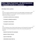 Mother Baby Final Exam - All HESI Questions & ANSWERS RATED A&plus; 2025&sol;2026